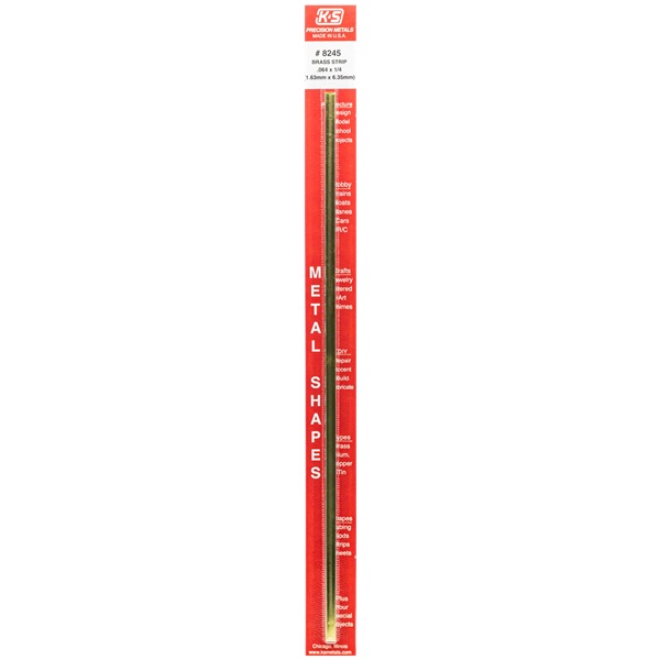thumbnail image 2 of K & S Precision Metals - .064" X 1/4" X 12" Length Brass Strip 2 of 14
