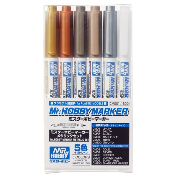 Mr Hobby CMS01 6 Color Marker Set