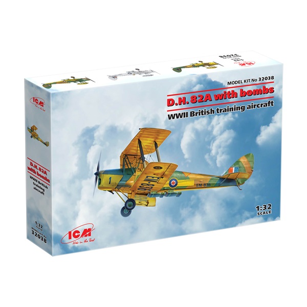 ICM 32038 1/32 DH 82A Tiger Moth W/Bombs Redipak